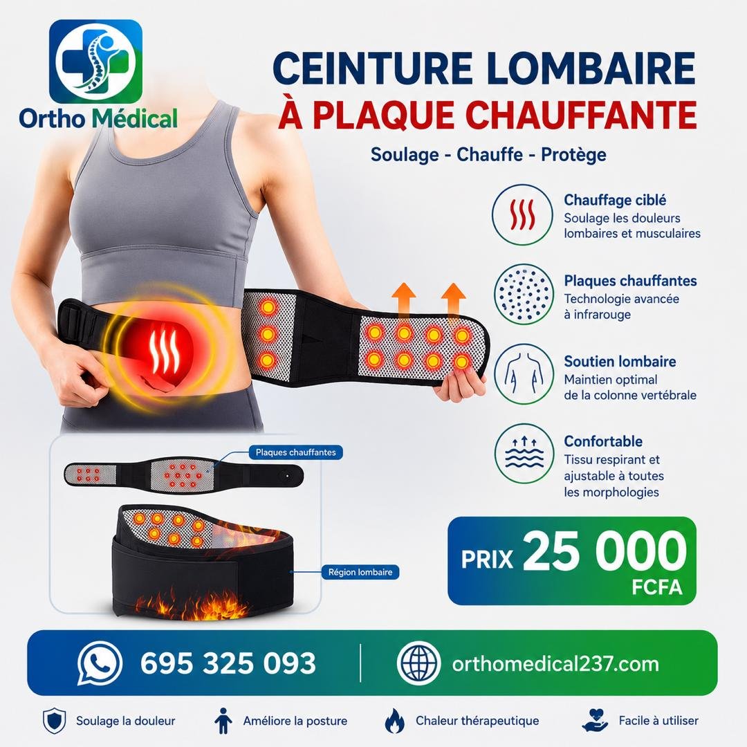 Ceinture lombaire à plaques chauffantes