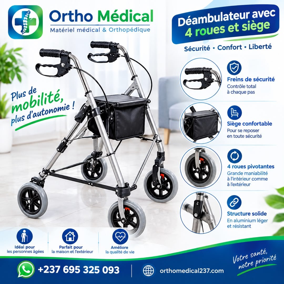 Déambulateur à 4 roues